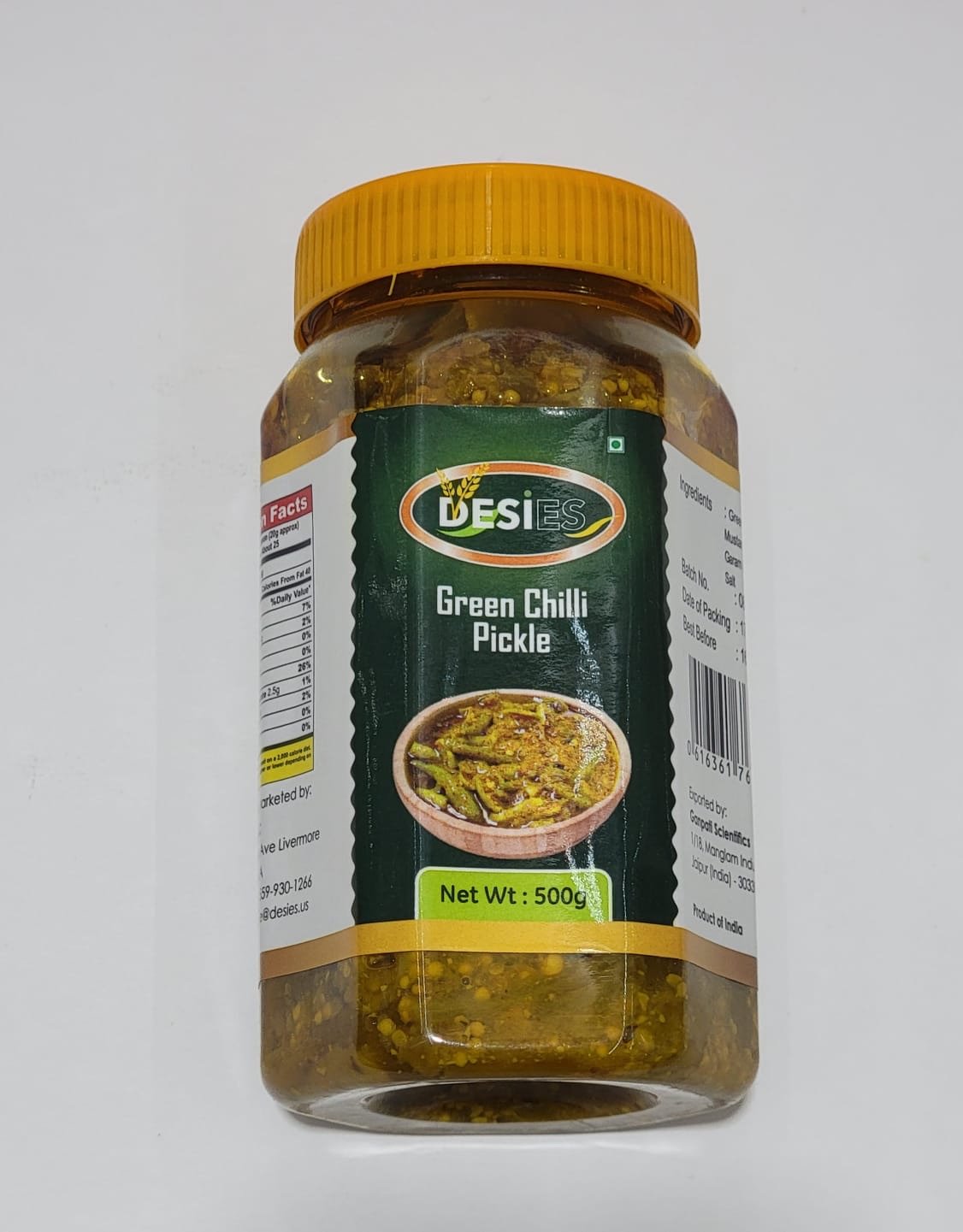 Desies - Green Chilli Pickle 500g