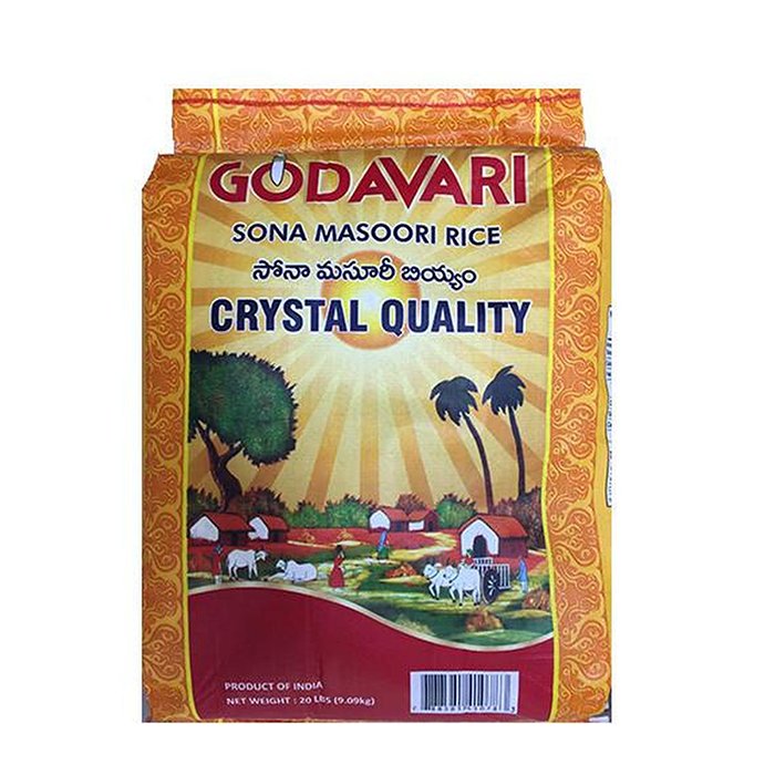 Godavari - Sona Masoori Rice Crystal Quality 20 lb