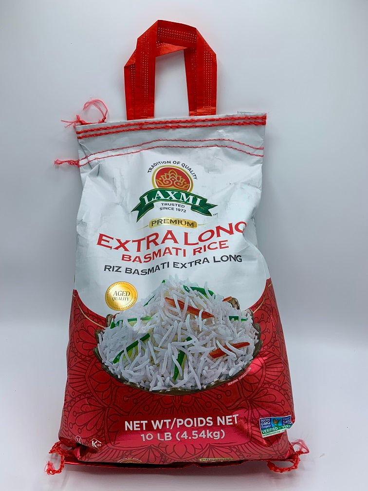 Laxmi - Extra Long Basmati Rice Grain 10 Lb