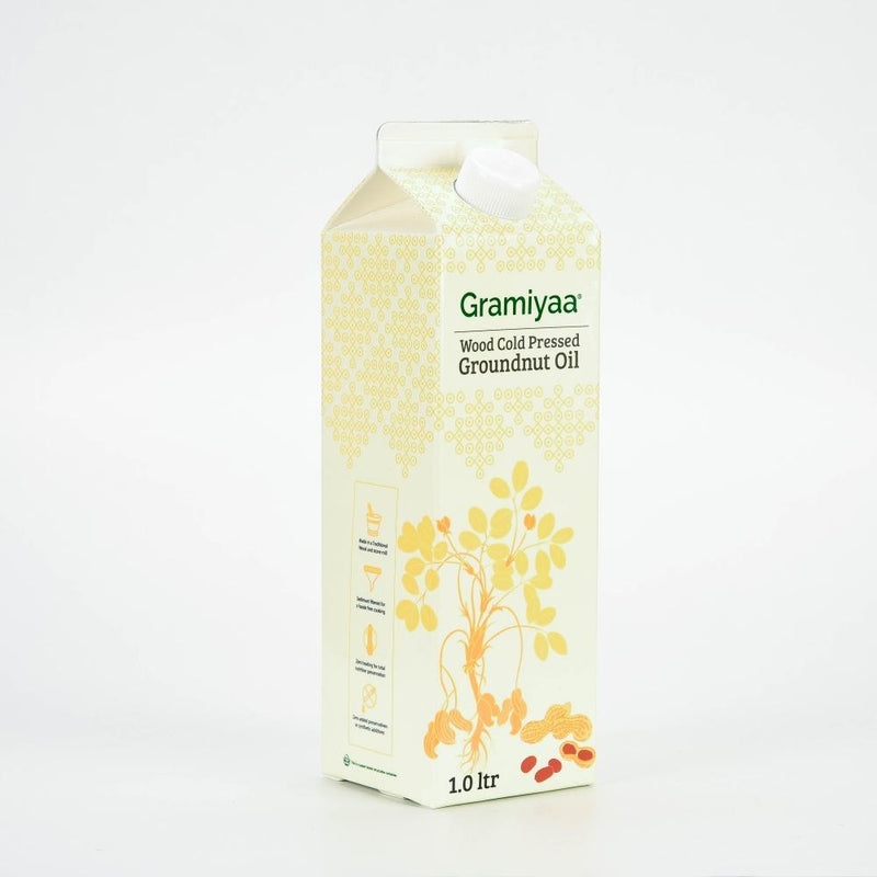 Gramiyaa - Wood Cold Pressed Groundnut Oil 5lt
