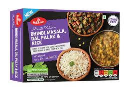 Haldiram's - Combo Meal Bhindi Masala Palak Dal & Rice 12oz
