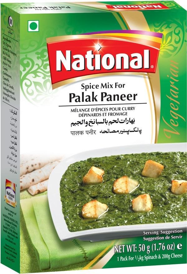 National - Palak Paneer 50g