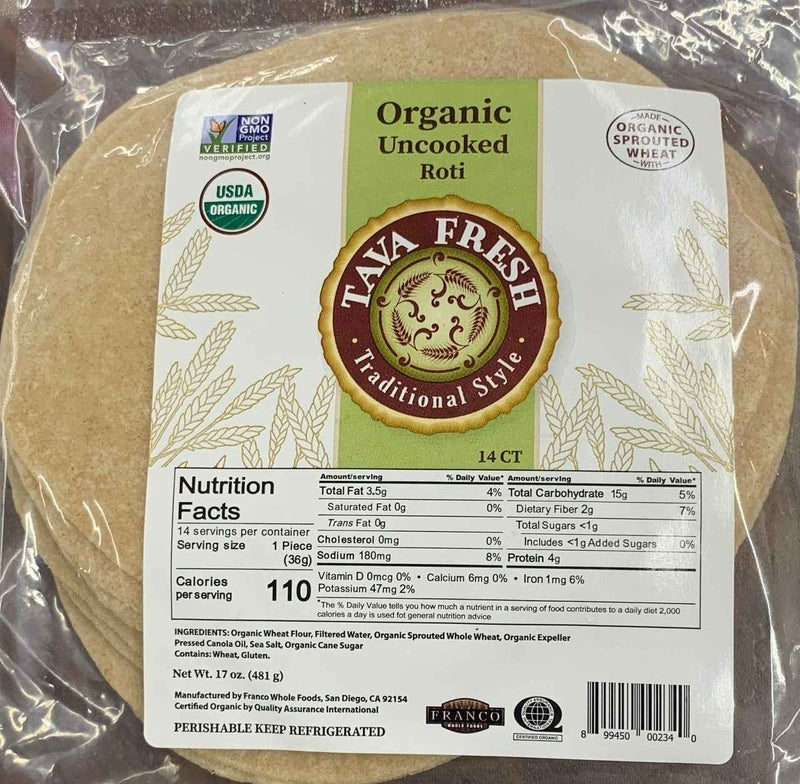 Tava Fresh - Organic Roti 14 count