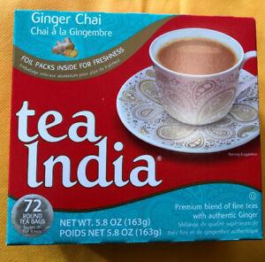 Tea India - Ginger Chai 72 Tea Bags