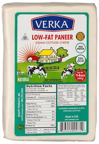 Verka - Low Fat Paneer 400g